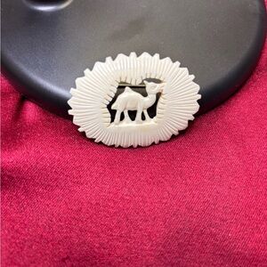 1950 Vintage Ivory Pin